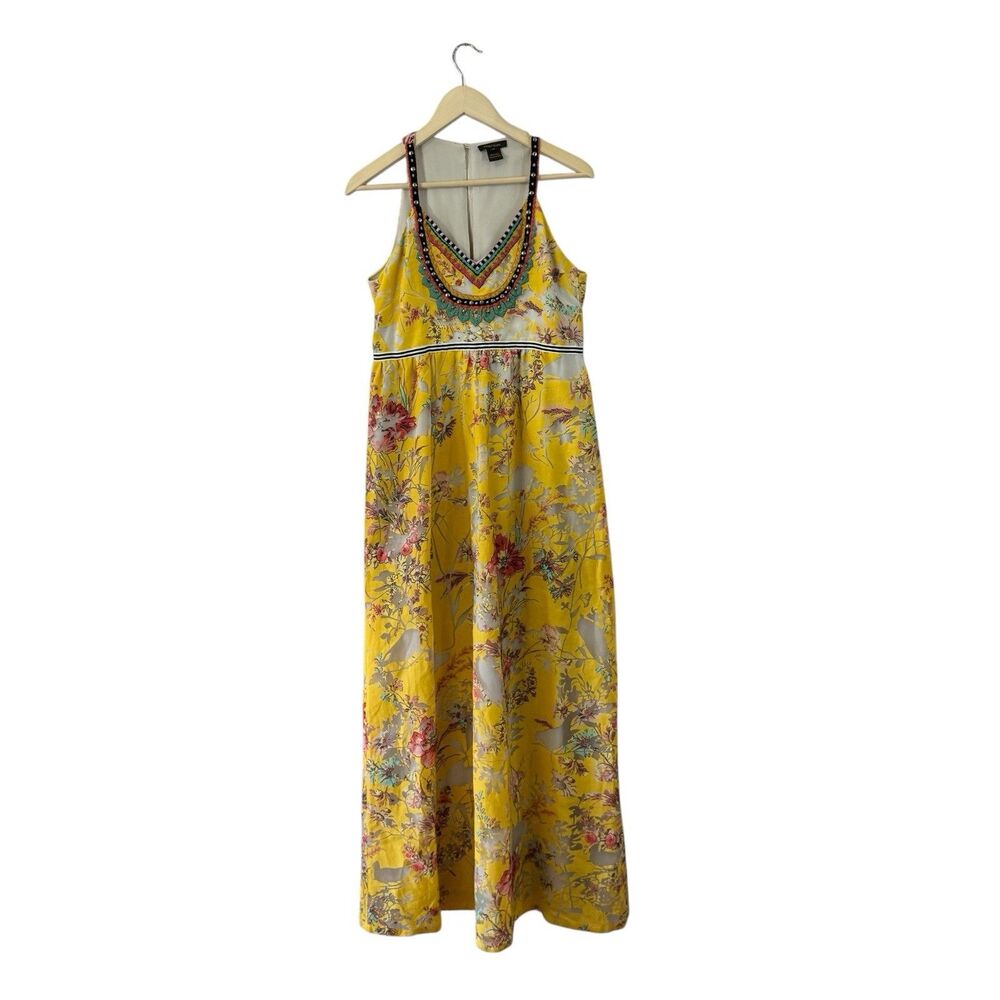 Anthropologie Vineet Bahl 10 Varennes Maxi Dress Sleeveless Boho Womens READ